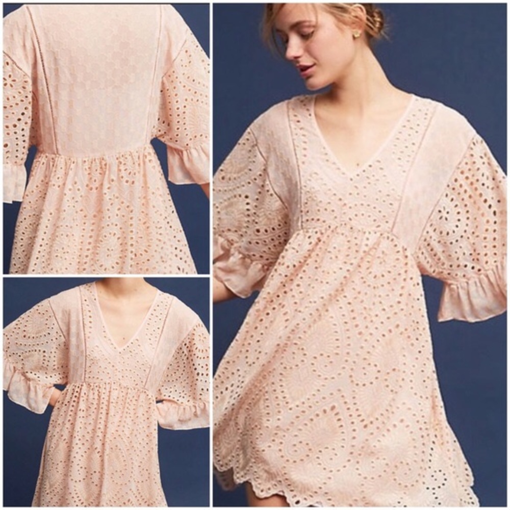 Akemi + Kin | Brooke Flutter Sleeve Eyelet Dress 0